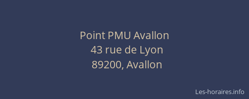 Point PMU Avallon