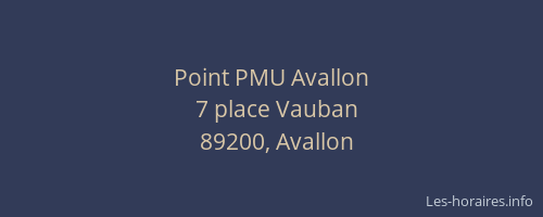 Point PMU Avallon