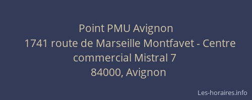 Point PMU Avignon
