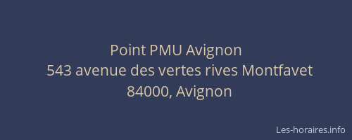 Point PMU Avignon