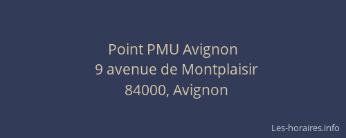 Point PMU Avignon