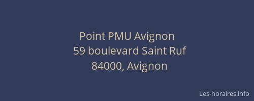 Point PMU Avignon