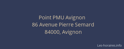 Point PMU Avignon
