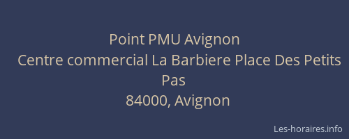 Point PMU Avignon