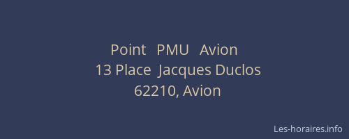 Point   PMU   Avion