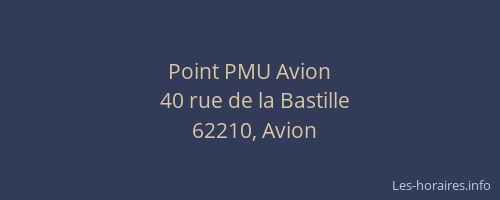 Point PMU Avion