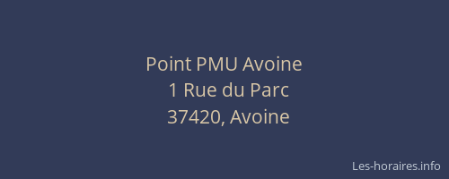 Point PMU Avoine