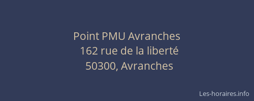 Point PMU Avranches