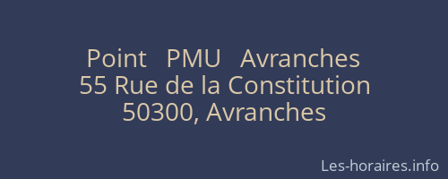 Point   PMU   Avranches