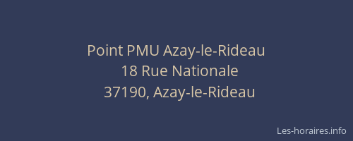 Point PMU Azay-le-Rideau