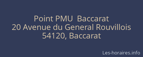 Point PMU  Baccarat