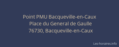 Point PMU Bacqueville-en-Caux