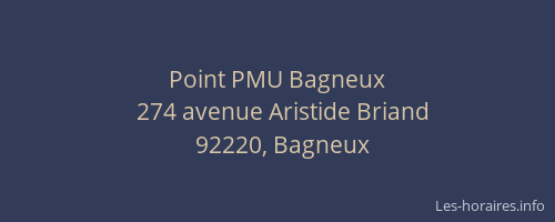 Point PMU Bagneux