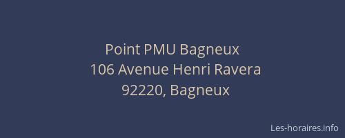 Point PMU Bagneux