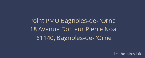 Point PMU Bagnoles-de-l'Orne