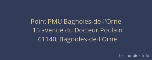 Point PMU Bagnoles-de-l'Orne