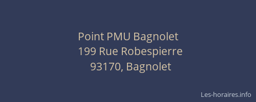 Point PMU Bagnolet