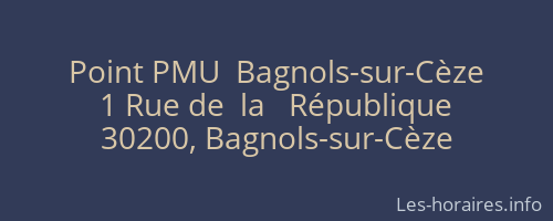 Point PMU  Bagnols-sur-Cèze