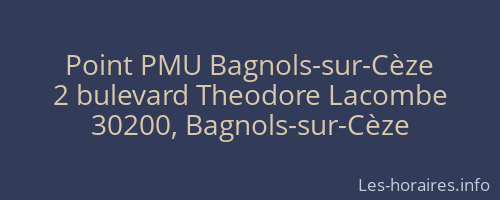 Point PMU Bagnols-sur-Cèze