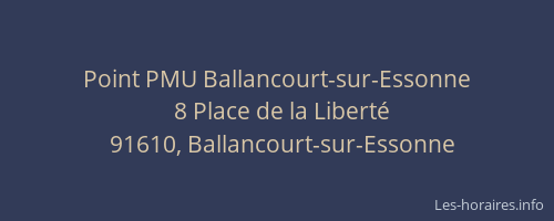Point PMU Ballancourt-sur-Essonne