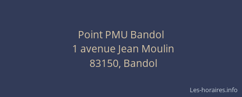 Point PMU Bandol