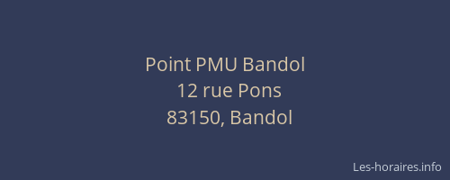 Point PMU Bandol