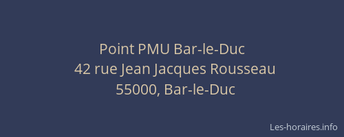 Point PMU Bar-le-Duc