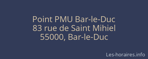 Point PMU Bar-le-Duc