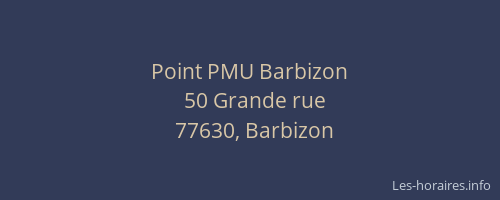 Point PMU Barbizon