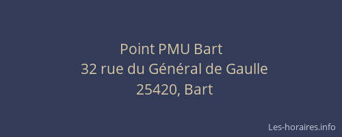 Point PMU Bart