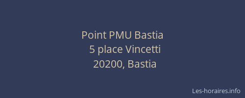 Point PMU Bastia