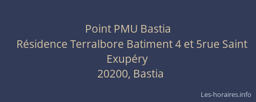 Point PMU Bastia