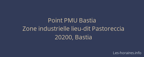 Point PMU Bastia