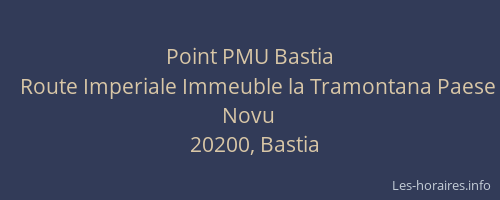 Point PMU Bastia