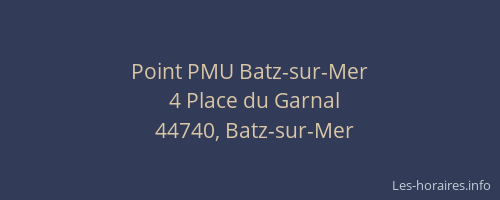 Point PMU Batz-sur-Mer