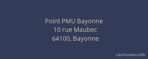 Point PMU Bayonne