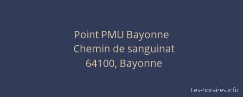 Point PMU Bayonne