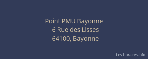 Point PMU Bayonne