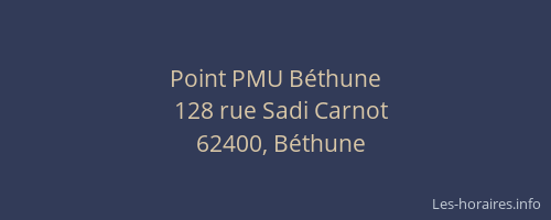 Point PMU Béthune