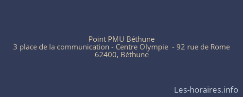 Point PMU B&eacute;thune