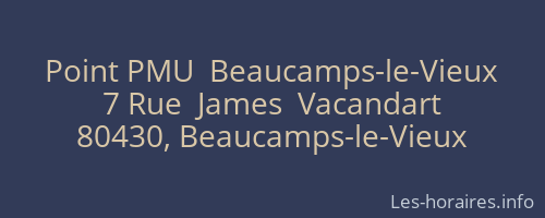 Point PMU  Beaucamps-le-Vieux