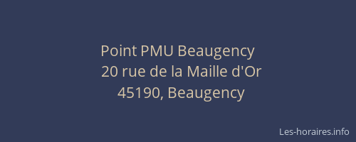 Point PMU Beaugency