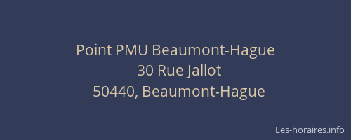 Point PMU Beaumont-Hague