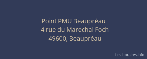Point PMU Beaupréau