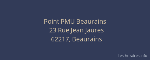 Point PMU Beaurains