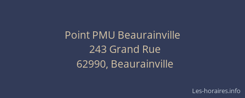 Point PMU Beaurainville