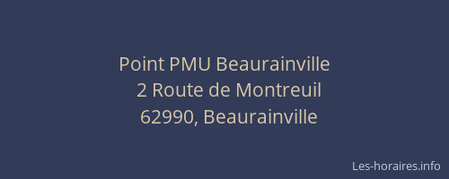 Point PMU Beaurainville