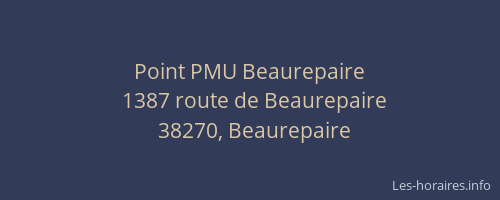 Point PMU Beaurepaire