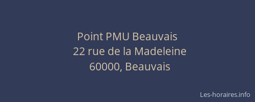Point PMU Beauvais