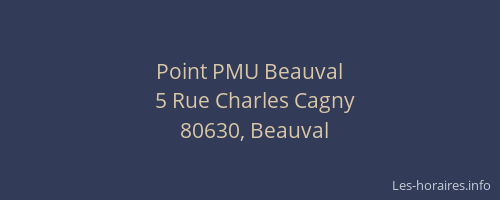 Point PMU Beauval